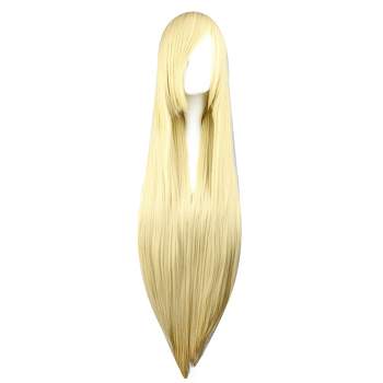 Unique Bargains Human Hair Wigs for Women 39" with Wig Cap Long Hair