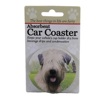 Car Coaster 2.5" Soft Coated Wheaton Terrier Absorbant Car Coaster E & S Pet  -  Coasters