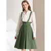 INSPIRE CHIC Women's High Waist Overall Corset Skater Suspender Dresses - 3 of 4