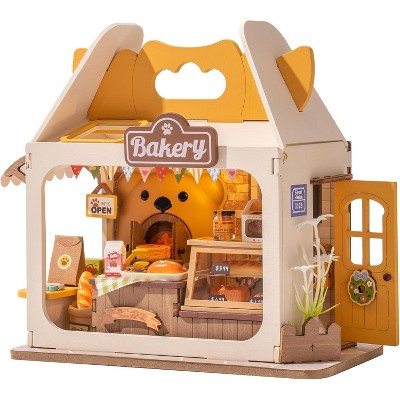 ROBOTIME DIY Craft Kits for Teens 7" Miniature House Kit, DIY Book Nook Kit Gifts for Girls Boys Desk Indoor Decor, Multicolored, 4.1''*3.2''*7.2''