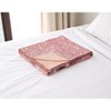 50" X 70" Pink And Blush Floral Cotton Quilted Kantha Throw Blanket with Embroidery - 2 of 4