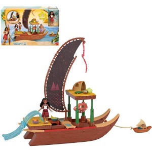 Disney Moana 2 Toys, Moana’s Adventure Canoe Playset with 1 Small Doll, 1 Canoe & 10 Accessories - 1 of 4
