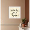 HomeRoots Comb Your Hair White Framed Print Bathroom Wall Art - 2 of 3