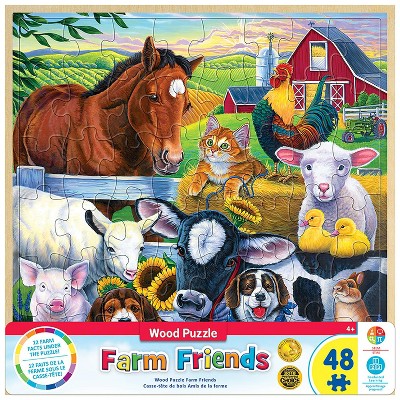 MasterPieces Inc Farm Friends 48 Piece Real Wood Jigsaw Puzzle