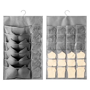 Unique Bargains Closet Hanging Organizer with Mesh Pockets and Rotating Metal Hanger - 1 of 4