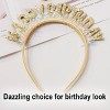Evo Bytes Gold Happy Birthday Felt Headband with Glitter, Lovely for Baking & Party - 4 of 4