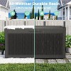 Infurnic Deck Boxes, Outdoor Patio Storage Box with Handle, Waterproof Box for Storage Patio Furniture Garden Tools, Black, 41.93"*17.13"*22.44" - 3 of 4