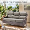 Belord Outdoor Patio Furniture with 6-inch Extra Thick Cushions, High Back Patio Furniture Set with Swivel Chairs, 6 Pieces Outdoor Conversation Set - 3 of 4