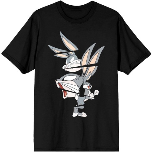 Split Classic Looney Bunny Mens Bugs : Target 3xl Tunes Tee Character Black Graphic - Cartoon