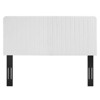 Full/Queen Milenna Channel Tufted Upholstered Headboard White - Modway: Glam Deco Style, Soft Polyester - 4 of 4