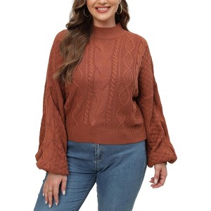 Clearlove Womens Oversized Sweater Crewneck Long Sleeve Fuzzy Knit Chunky Warm Pullover Sweaters Top Winter Trendy Outfit - 1 of 4