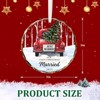 First Christmas Married Ornament 2025, Crystal Glass Just Married Ornament, Wedding Gifts for Couples, Romantic Newlywed Christmas Decor - 3 of 4