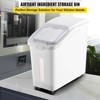 VEVOR Rice Storage Container, 11.4Gallon/50L Capacity Large Dog Food Dispenser Bin, Kitchen Ingredient Grain Cereal Flour Bin, 1 Pack, White - 3 of 4
