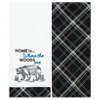The Lakeside Collection Embroidered Kitchen Towels Lodge Themed Set of 2 - 2 of 4