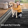 Machine Washable Area Rug with Rubber Backing Low Pile Modern Bordered Foldable Rugs - 4 of 4