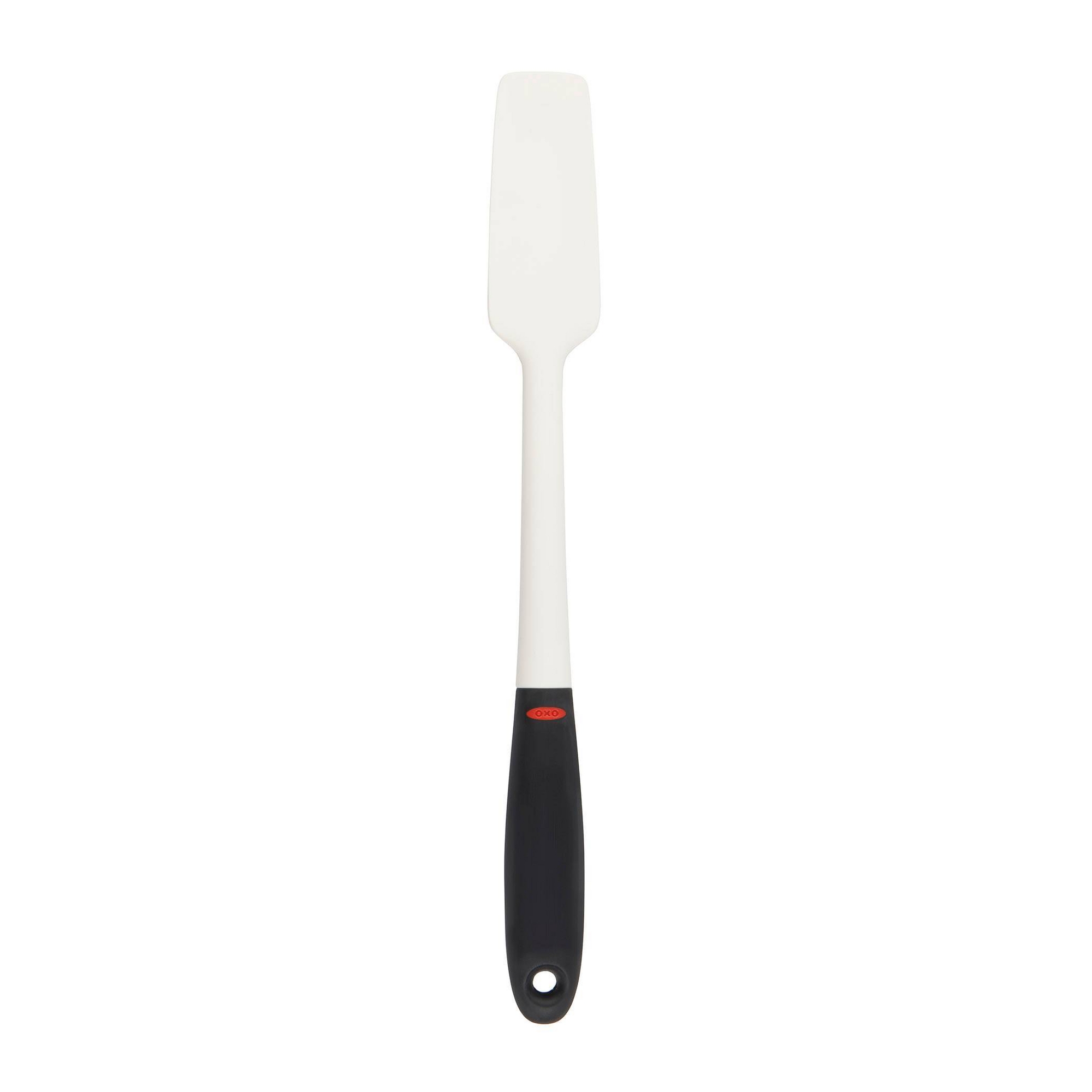 OXO Jar Spatula: Silicone Heat-Resistant Scraper, Soft-Grip Handle, Dishwasher-Safe, 11.2" Length