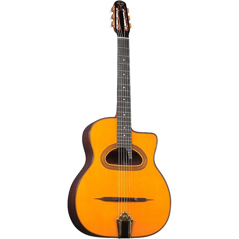 Gitane D-500 Grande Bouche Gypsy Jazz Acoustic Guitar Natural, 3 of 7
