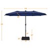 Yaheetech 13ft Double-Sided Patio Umbrella with Solar Lights - 3 of 4