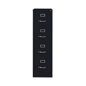 Alera Four-Drawer Economy Vertical File, Letter-Size File Drawers, 15" x 22" x 52", Black - 1 of 1