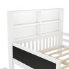 KTMBDW Storage Bed with Bookcase Headboard, Wood Platform Bed Frame with Chalkboard and Drawers for Kids Teens Adults, No Box Spring Needed - 4 of 4