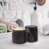 Cornucopia Brands 4oz Black Coated Glass Jars 12pk; Cosmetic Jars w/ Black Metal Lids and Black Matte Exterior, 4oz - 2 of 4