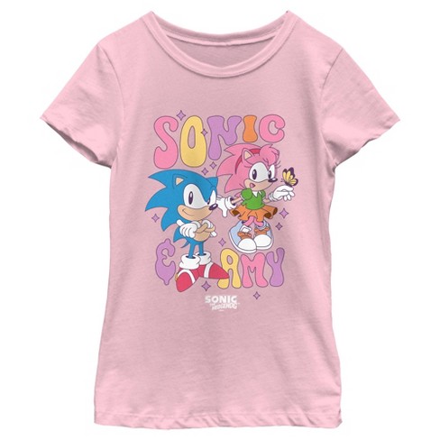 Girl's Sonic The Hedgehog Cute Couple T-shirt : Target