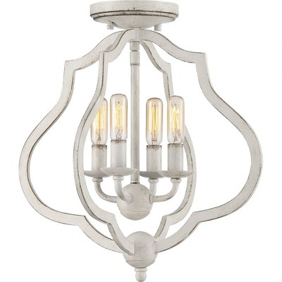 Quoizel Lighting O'Keefe 4 - Light Semi-Flush Mount in  Antique White