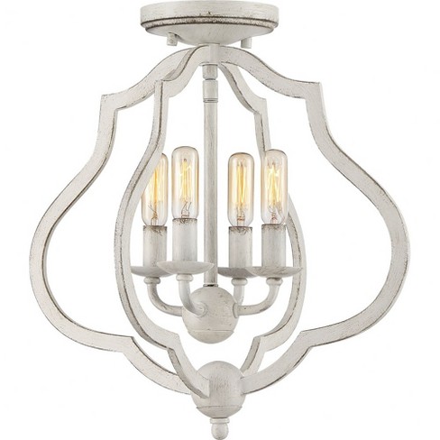 Quoizel Lighting O'Keefe 4 - Light Semi-Flush Mount in  Antique White - image 1 of 4