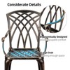 3 Piece Outdoor Bistro Set Table and Chairs Set of 2 Outdoor Patio Set Cast Aluminum Bistro for Garden Balcony,w/ 2 Chairs, Table - 4 of 4