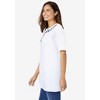 Woman Within Plus Size 7-Day Embroidered Layered-Look Tunic - 4 of 4