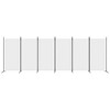 vidaXL Fabric Room Divider - 6-Panel White Screen with Easy Foldable Design for Space Flexibility and Privacy - 3 of 4