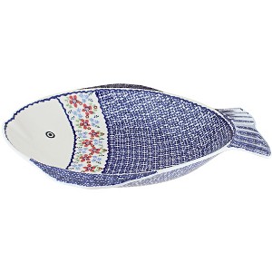 Blue Rose Polish Pottery S017 Manufaktura Large Fish Platter - 1 of 1