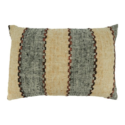 Saro Lifestyle Down-filled Striped Design Throw Pillow : Target