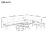 7 PCS Patio Rattan Sectional Sofa Set, Outdoor Conversation Sofa Set with Round Nesting Coffee Tables 4M -ModernLuxe - 3 of 4