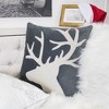 Tramull Reindeer Velvet Pillow 20x20 with Insert, Holiday Accent Pillow, Festive Christmas Decor for Couch Bed - 4 of 4