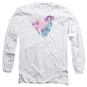 Men’s Powerpuff Girls Powerpuff Heart Long Sleeve T-Shirt - 1 of 4