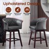 360 Degree Swivel Bar Stools, Counter Height Barstools, Modern Upholstered Bar Stools 2 pack - 2 of 4