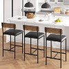 Bar Stools Set of 2, Kitchen Bar Stools with Footrest, 2 Counter Height Barstools for Counter Bar, Island, Easy Assembly - 4 of 4