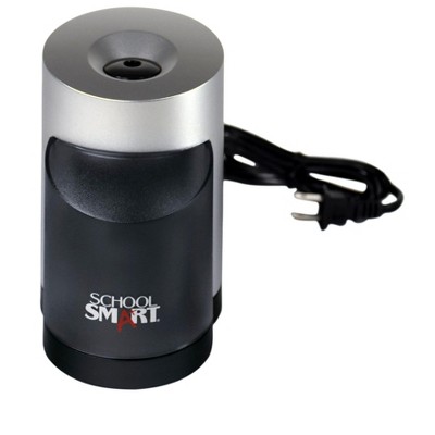 School Smart Vertical Electric Pencil Sharpener, For Classroom, Home, and Office Use, Black and Grey