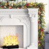 6 Ft Pre Lit Christmas Garlands, Artificial Garland with Bows & Bell Ornaments, Red Berries, Pine Cones, Christmas Decor for Mantle Stair - 2 of 4