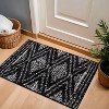 World Rug Gallery Geometric Shag Area Rug – Durable for Living Room, Bedroom, or Entryway – Easy to Clean, Kid & Pet Friendly – Polyester with Jute - 2 of 4