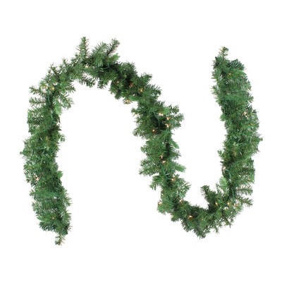 Northlight 9' x 10" Pre-Lit Noble Fir Artificial Christmas Garland - Clear Lights