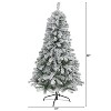 5ft. Flocked Spruce Artificial Christmas Tree – Compact Snow-Kissed Holiday X-Mas Accent Tree - 2 of 4