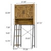 Over The Toilet Storage Cabinet with Barn Doors & Toilet Paper Holder Stand, Space-Saving Toilet Rack - 2 of 4