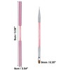 Unique Bargains Nail Art Liner Brushes Nails Gel Polish Painting Nail Art Design Brush Pen Nail Dotting Painting Drawing Pen 9mm Pink - 4 of 4