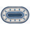 Earth Rugs 27"x45" Anchor Oval Patch Tread – Rustic Coastal Braided Jute Decor - 2 of 3