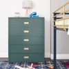 ORRD 5-Drawer Kids Dresser with Storage Bins & Laundry Hamper, Campaign Style Dresser with Gold Pulls, Safe & Sturdy - 2 of 4