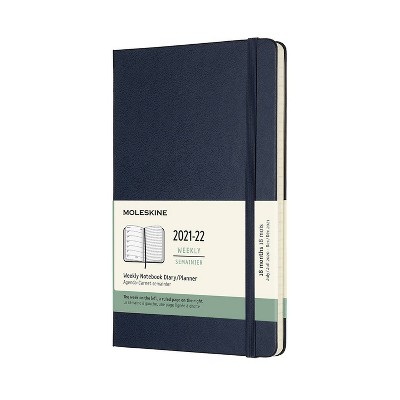 2021-22 Academic 18 Month Planner 8.25"x5" Weekly Large Sapphire Blue - Moleskine