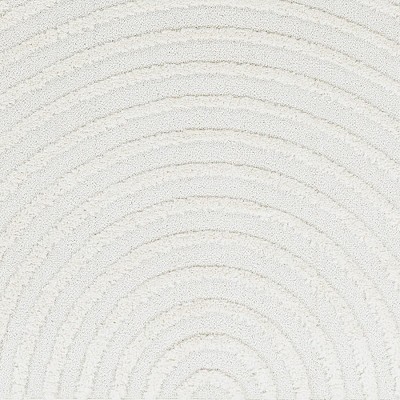 Kyra 6'7" x 6'7" Square Cream Geometric Synthetic Area Rug