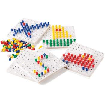 Edx Education Pegs and Pegboards Set, 1000 Pegs, 5 Boards